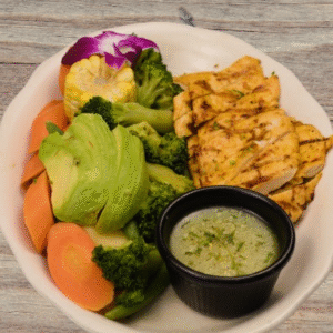 Pechuga al Grill Con Vegetales