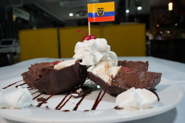 Barquilla De Helado Cubierta De Chocolate
