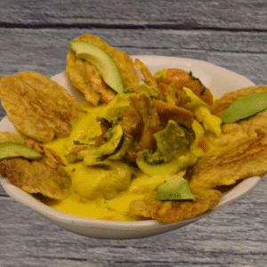 Filete de Pescado con Camarones en Crema